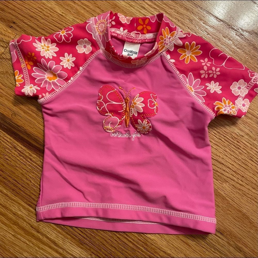 Girls rash guard  short sleeve size 12 months